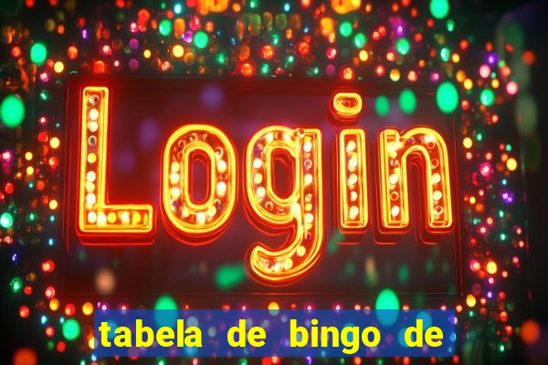 tabela de bingo de 1 a 100